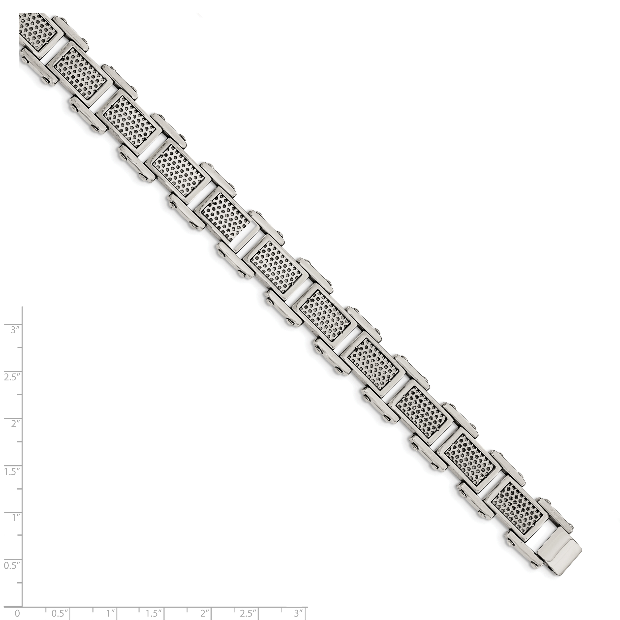 Brushed & Polished Bracelet in Stainless Steel