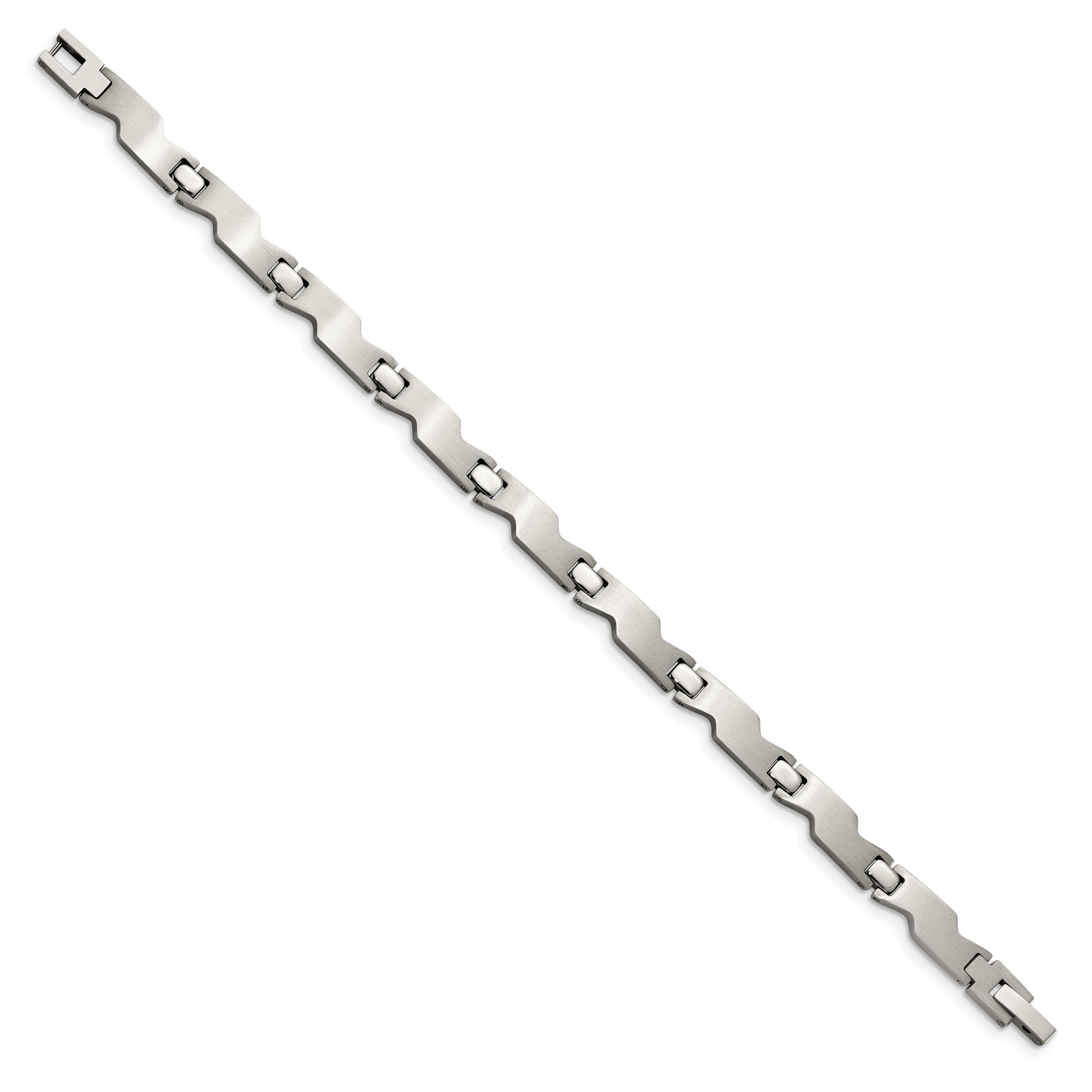 Stainless Steel Brushed and Polished 8in Bracelet