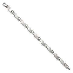 Stainless Steel Brushed and Polished 8in Bracelet