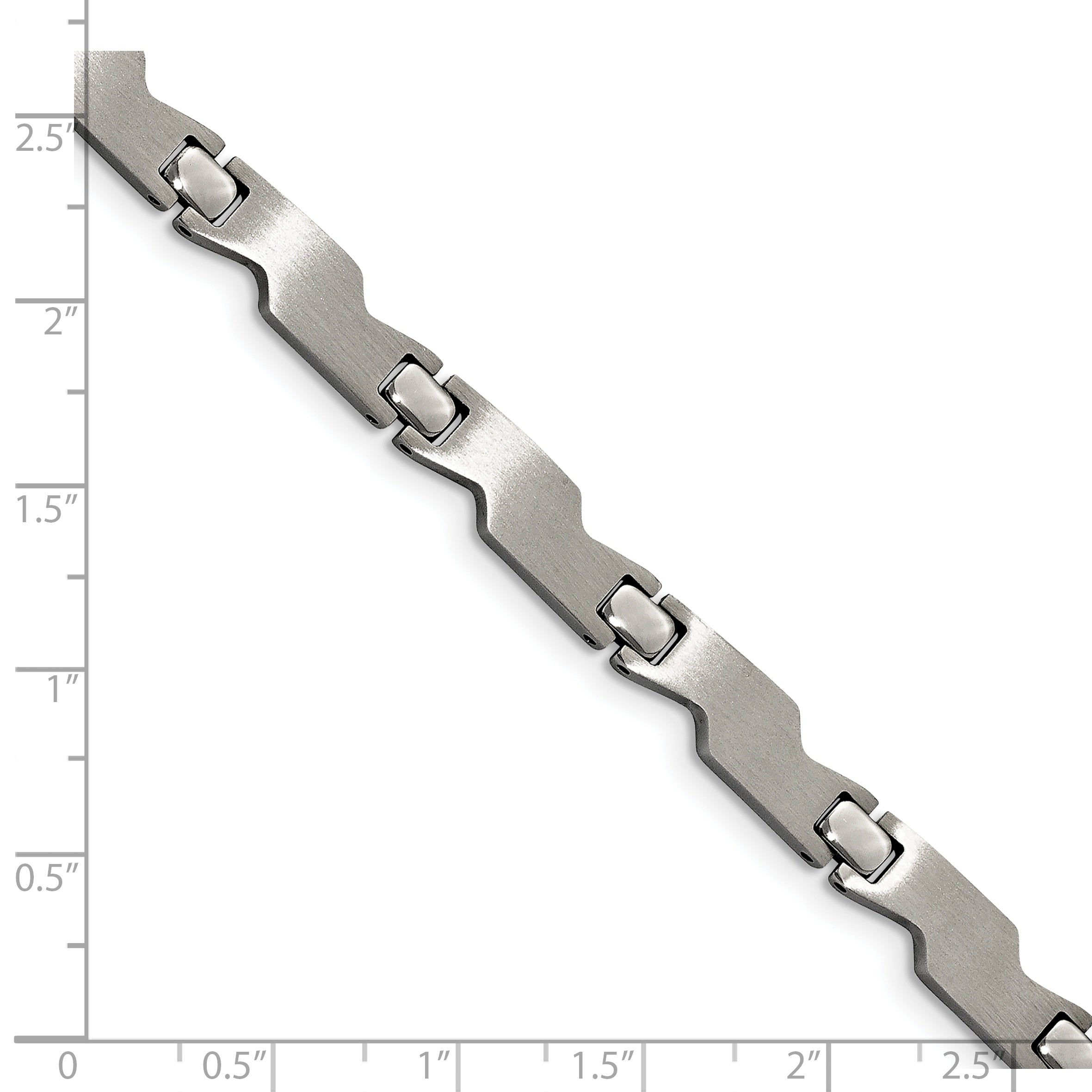 Stainless Steel Brushed and Polished 8in Bracelet