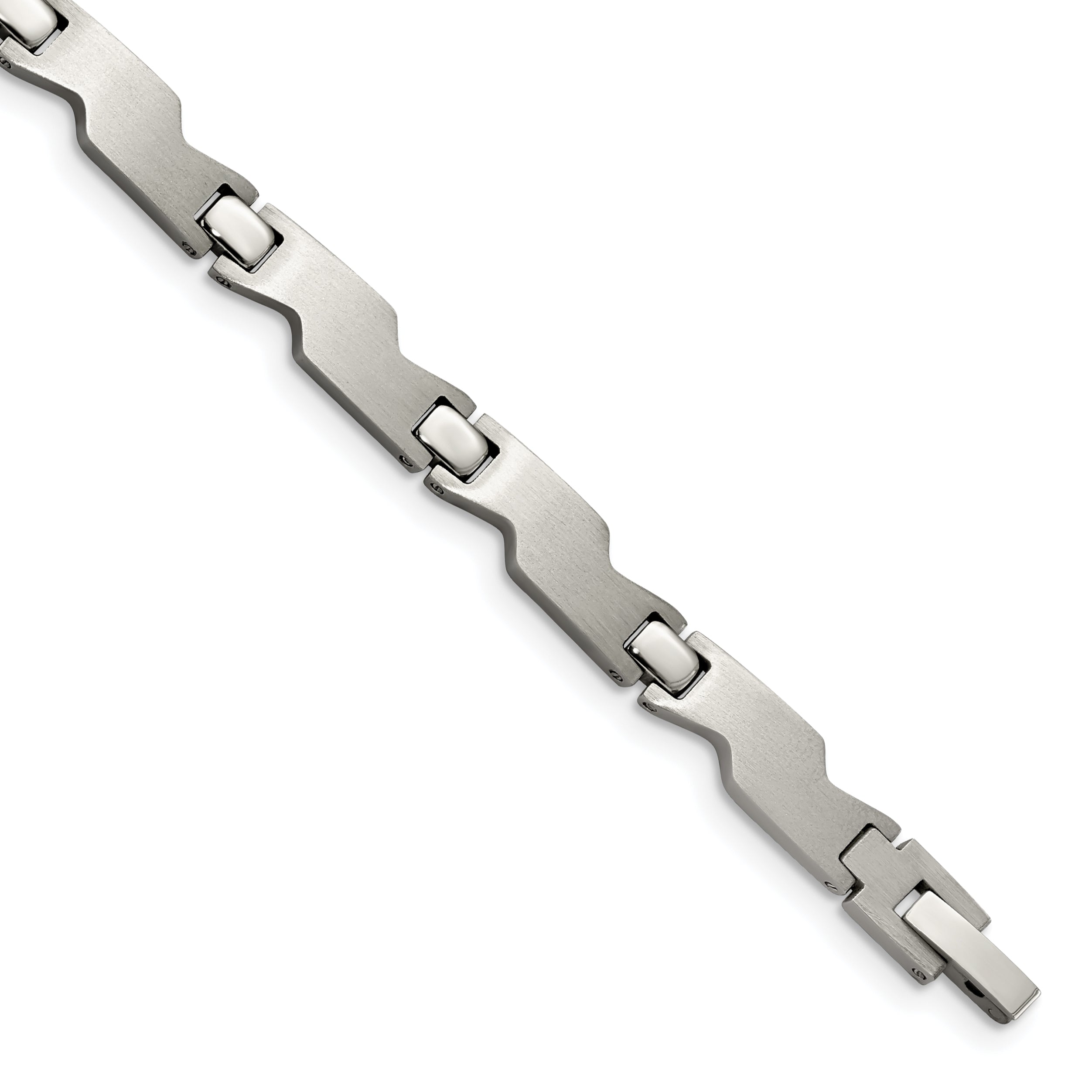 Stainless Steel Brushed and Polished 8in Bracelet Main image