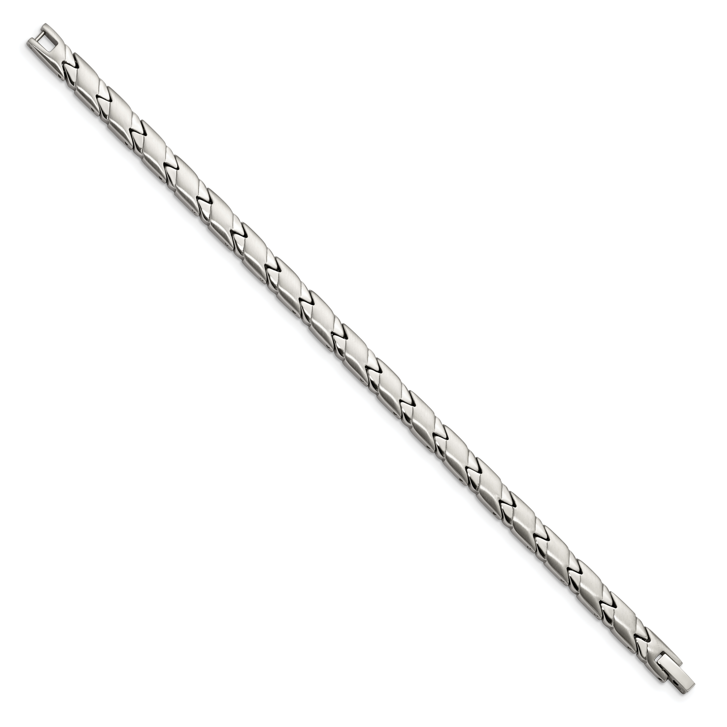 Brushed & Polished Bracelet in Stainless Steel Secondary image