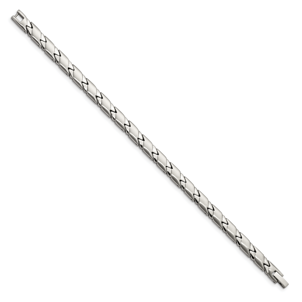 Brushed & Polished Bracelet in Stainless Steel