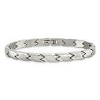 Brushed & Polished Bracelet in Stainless Steel