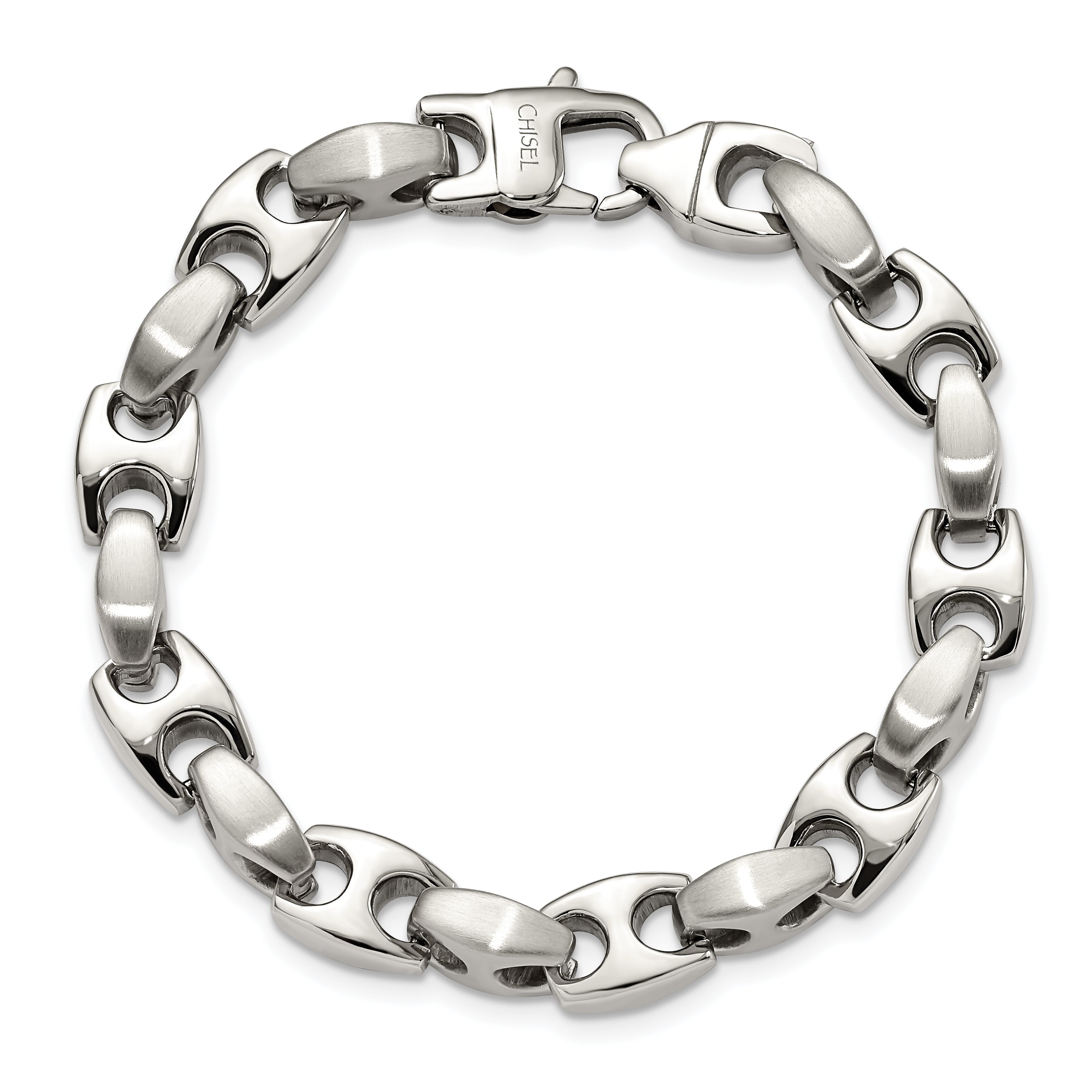 Brushed & Polished Bracelet in Stainless Steel