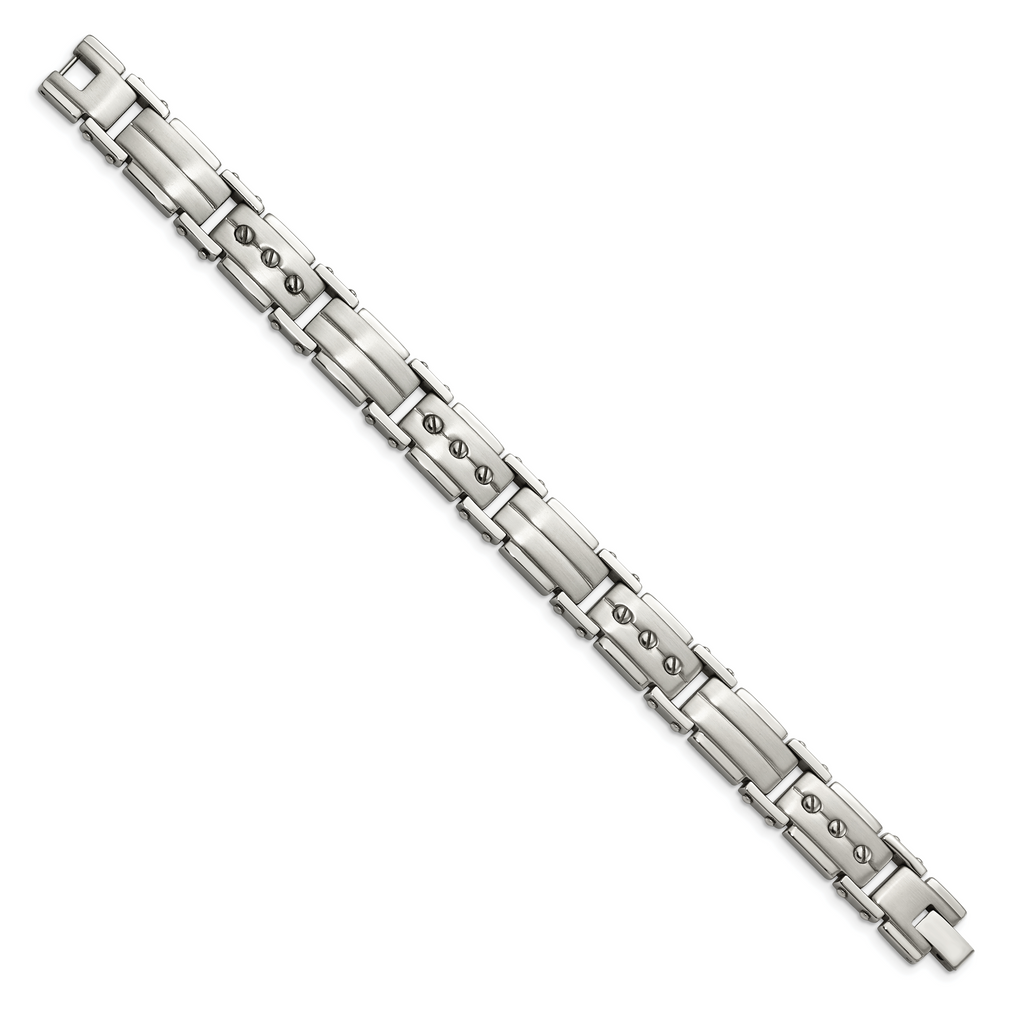Brushed & Polished Bracelet in Stainless Steel