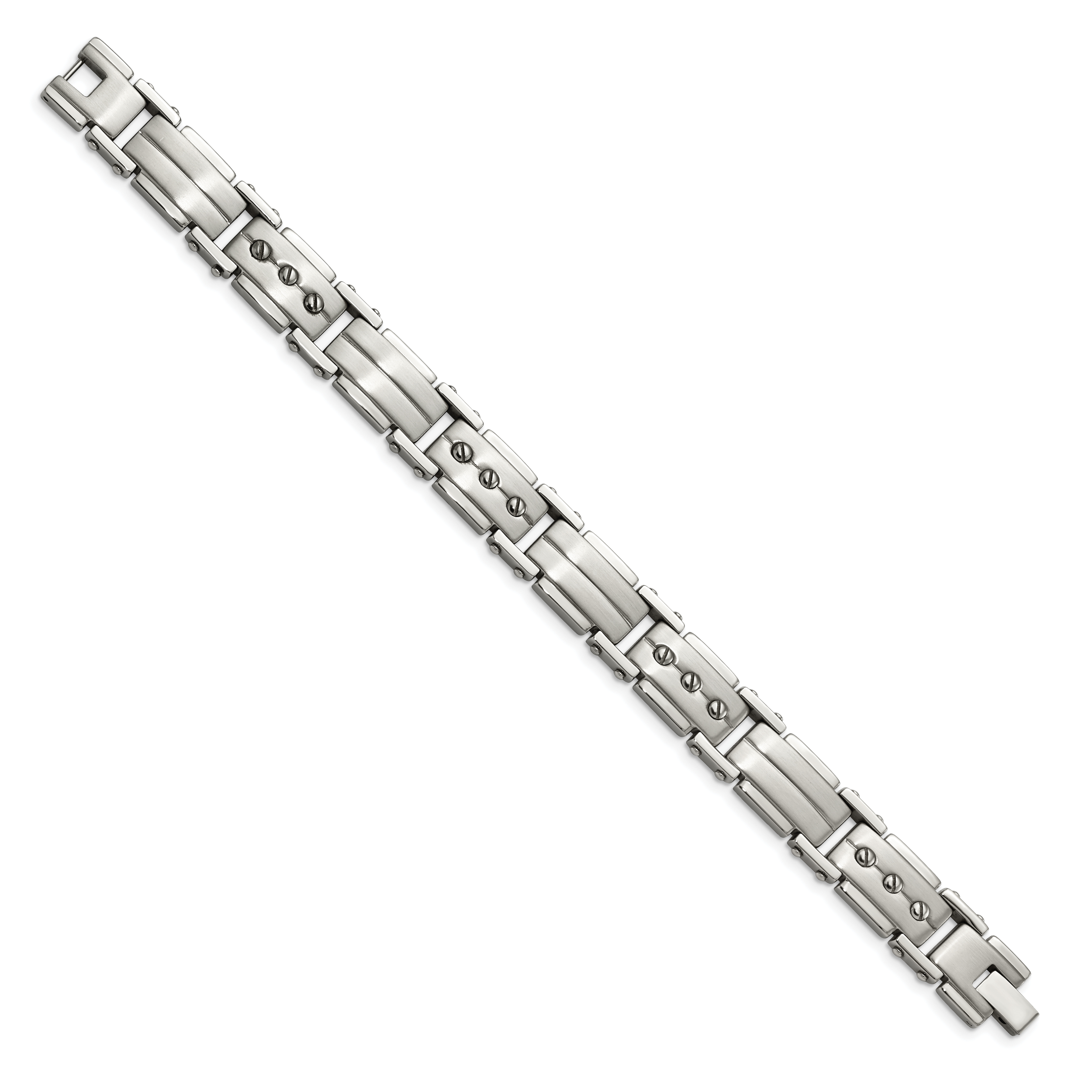 Brushed & Polished Bracelet in Stainless Steel