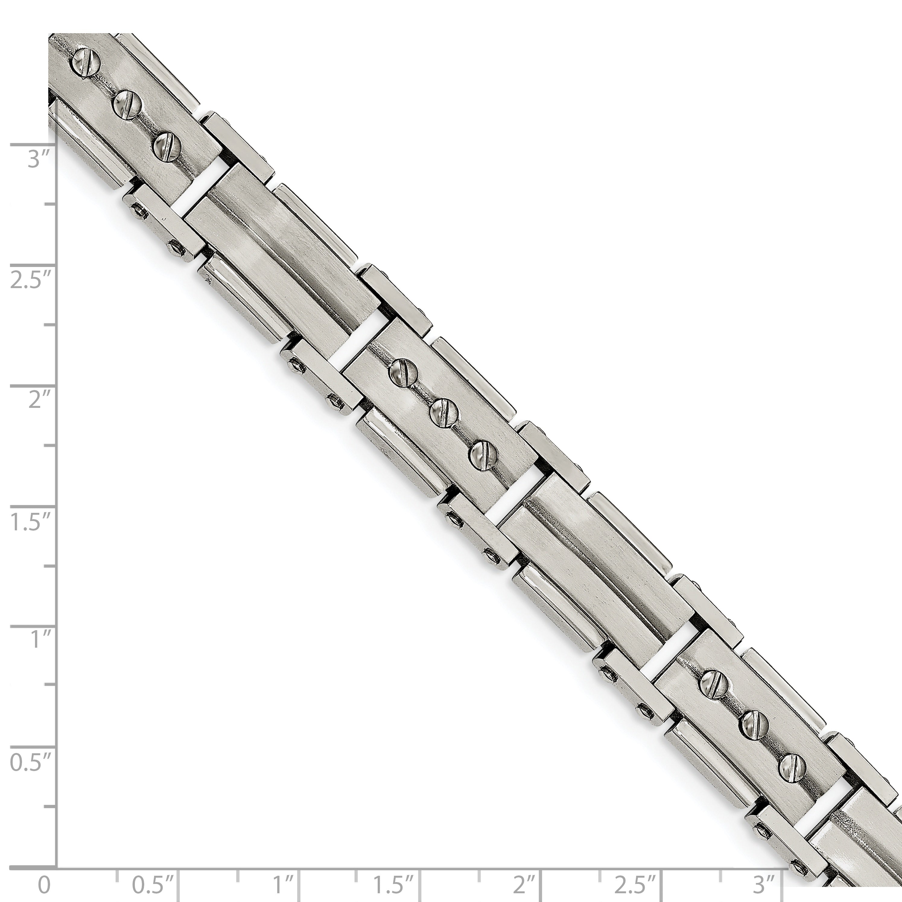 Brushed & Polished Bracelet in Stainless Steel
