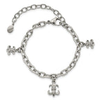 Fleur de Lis Bracelet in Stainless Steel