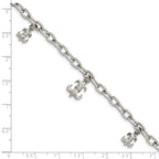 Fleur de Lis Bracelet in Stainless Steel