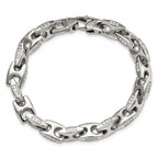 Chisel Stainless Steel Polished with CZ 9 inch Bracelet