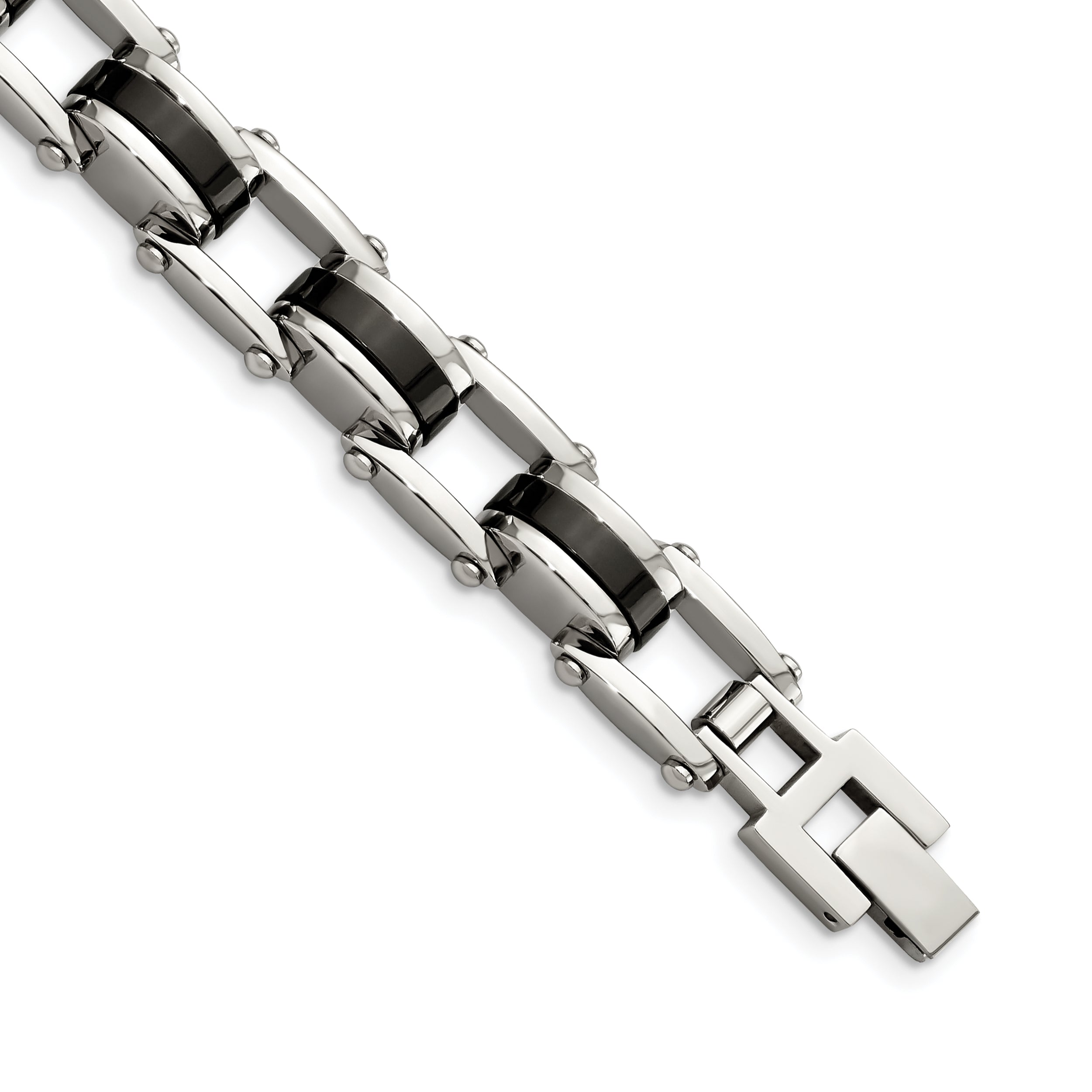 Chisel Stainless Steel Polished Black IP-plated 8.5 inch Bracelet Main image