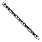 Polished Black IP-Plated Bracelet in Stainless Steel