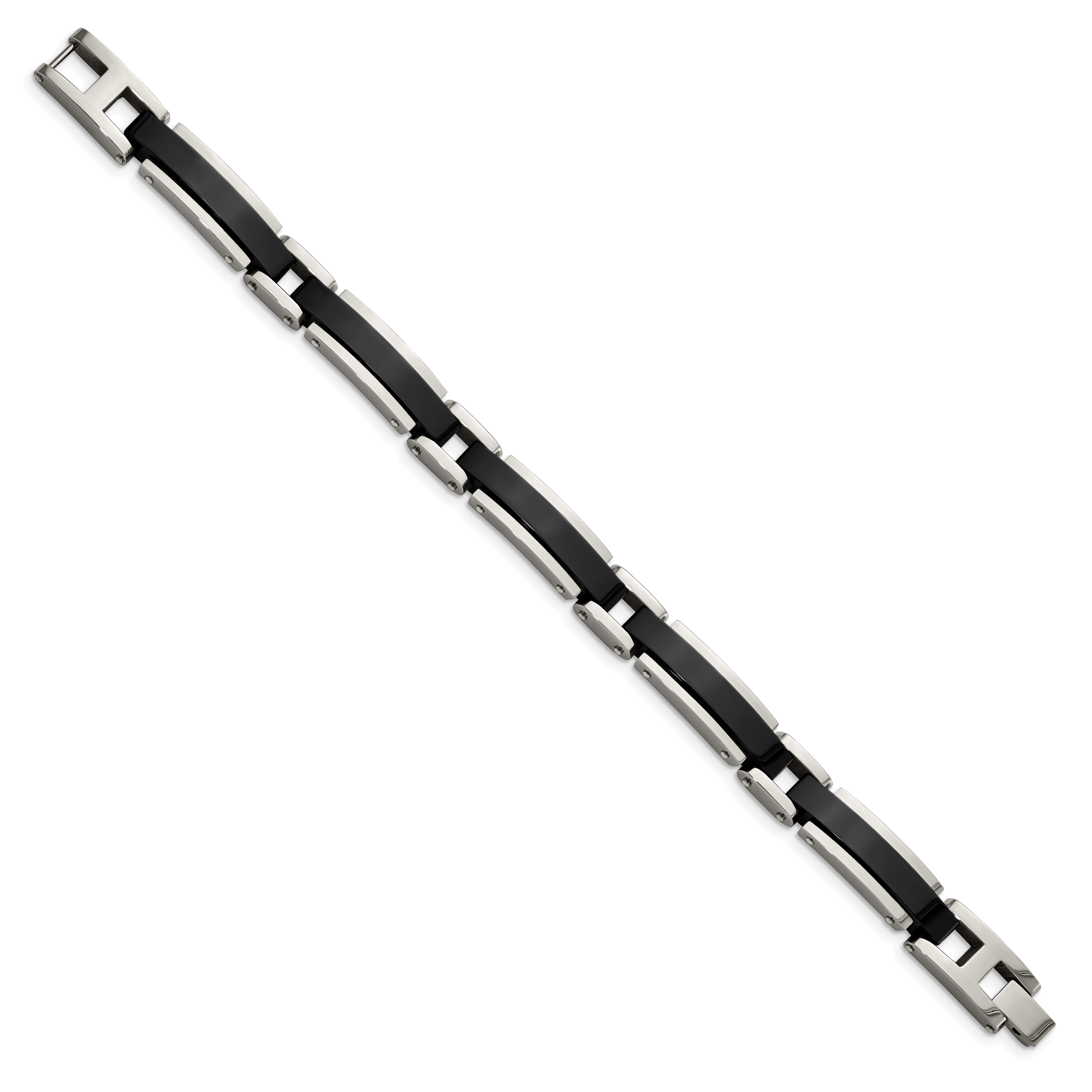 Chisel Stainless Steel Polished Black IP-plated 8.5 inch Link Bracelet Secondary image