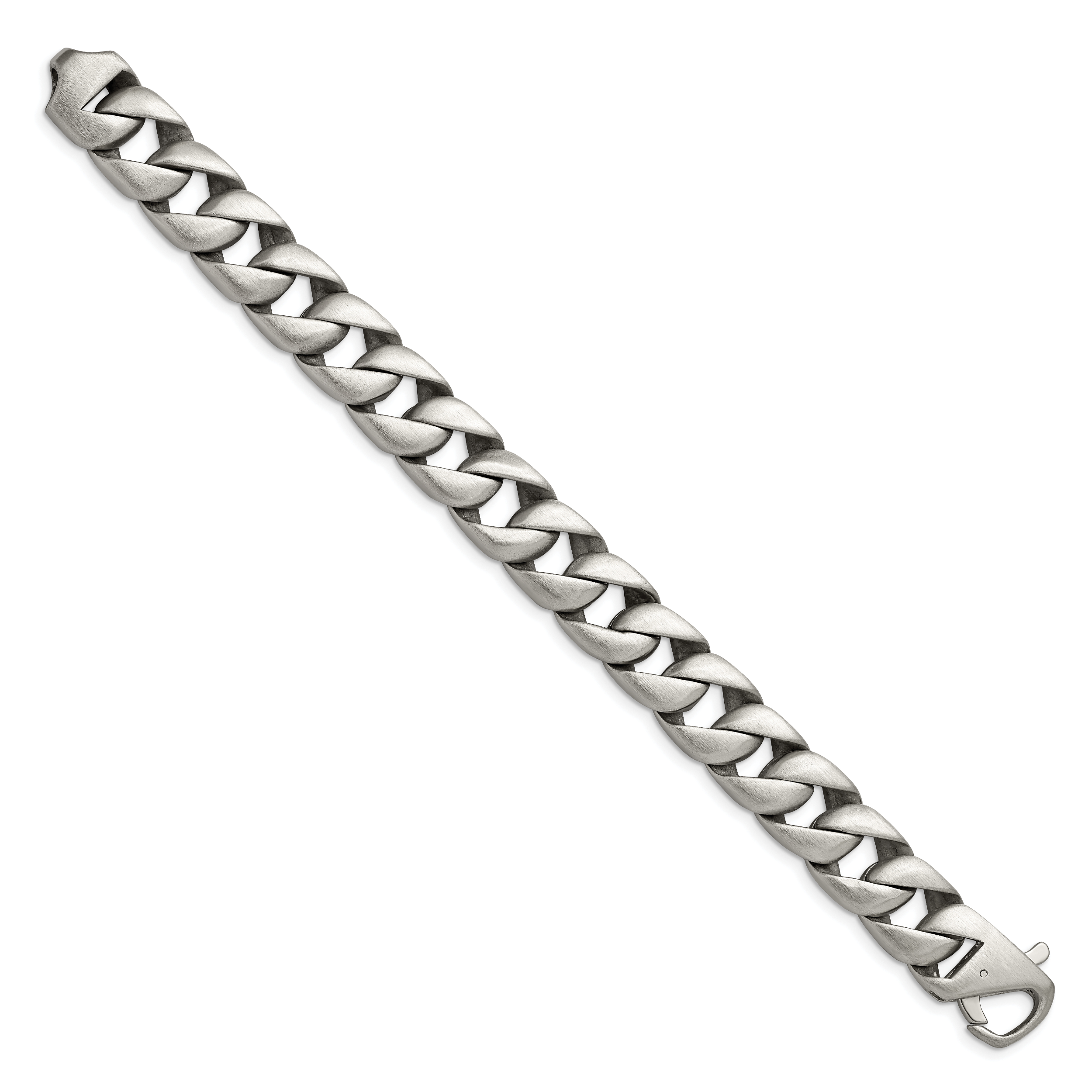 Chisel Stainless Steel Brushed 8.5 inch Curb Bracelet Secondary image