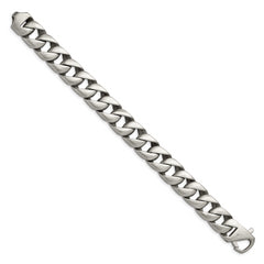 Chisel Stainless Steel Brushed 8.5 inch Curb Bracelet