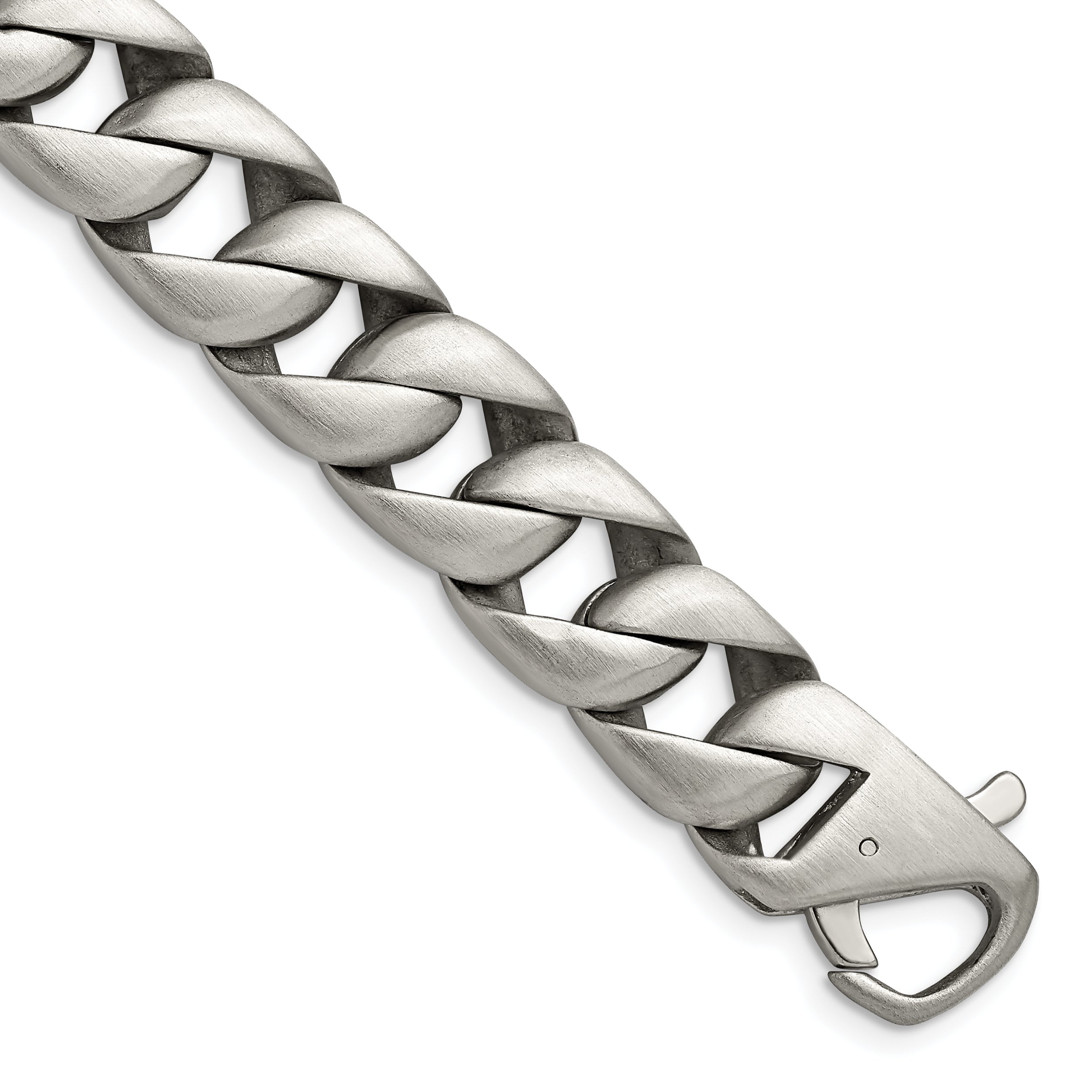 Chisel Stainless Steel Brushed 8.5 inch Curb Bracelet