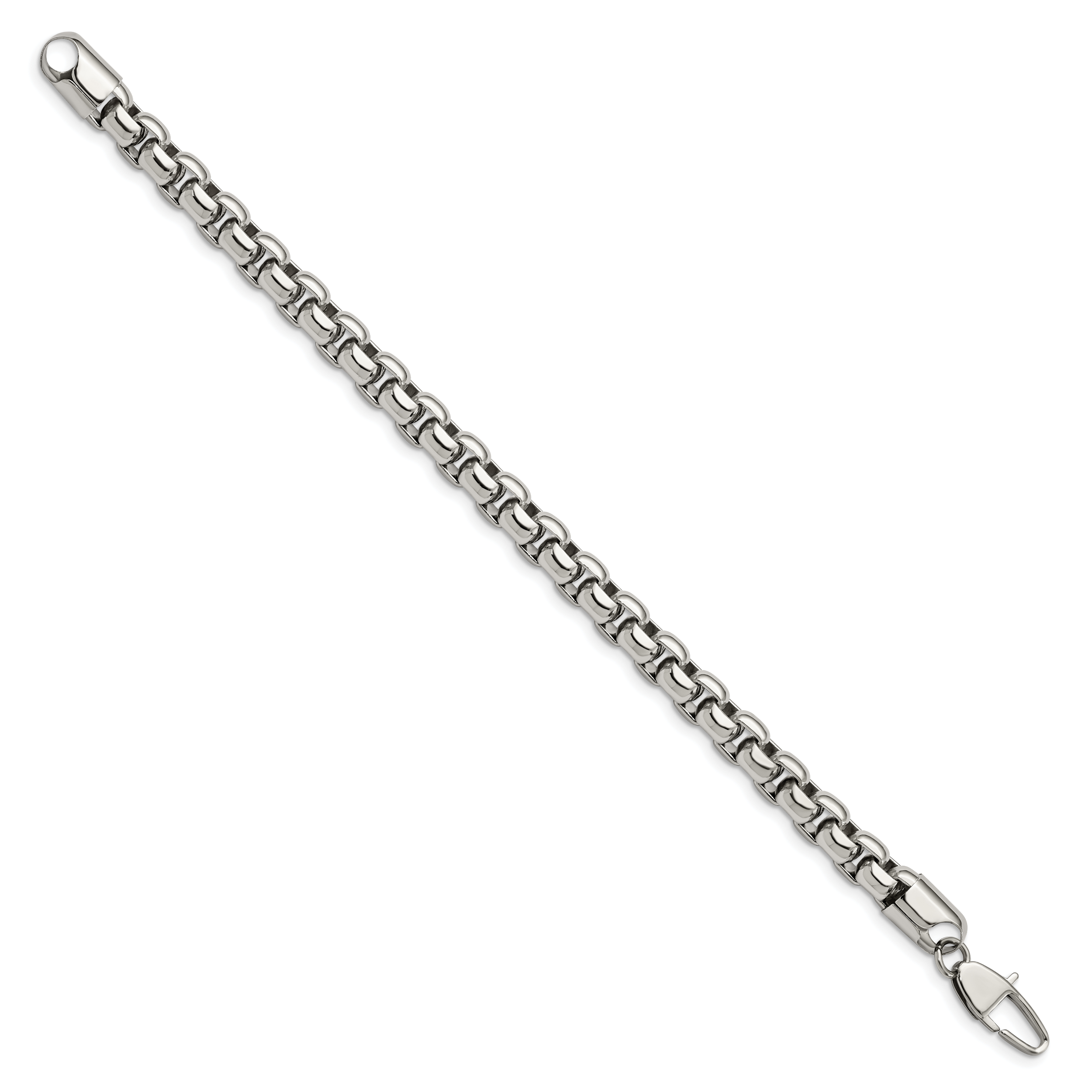 Chisel Stainless Steel Polished 9 inch Rounded Box Bracelet Secondary image