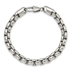 Chisel Stainless Steel Polished 9 inch Rounded Box Bracelet