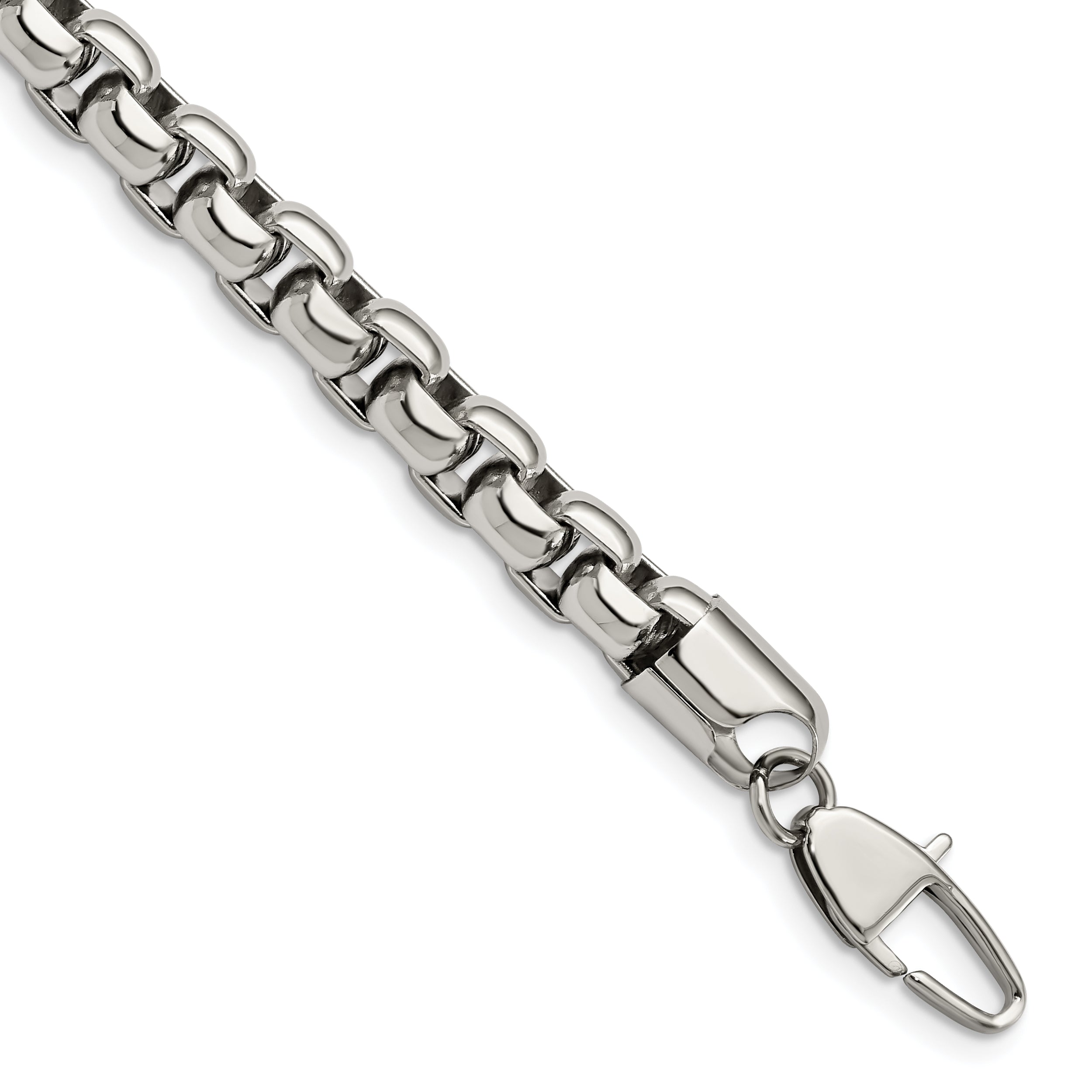 Chisel Stainless Steel Polished 9 inch Rounded Box Bracelet Main image