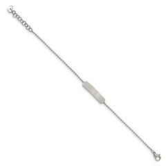 Stainless Steel Polished 7in w/1 inch ext. ID Bracelet