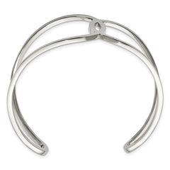 Stainless Steel Polished Cuff Bangle - 7.5