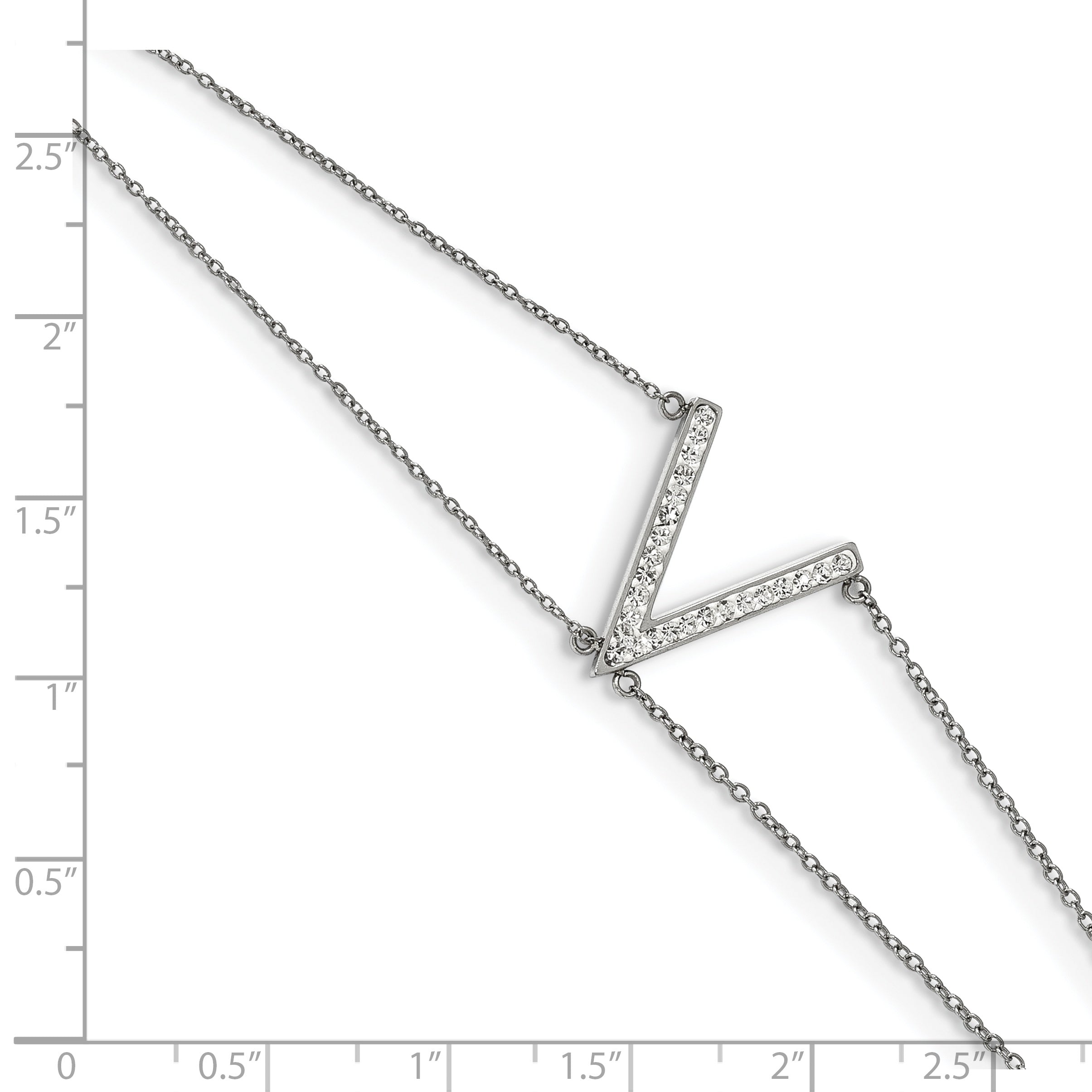 Multi-Strand Crystal Bracelet in Stainless Steel