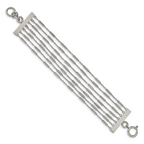 Polished Multi-Strand Bracelet in Stainless Steel