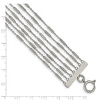 Polished Multi-Strand Bracelet in Stainless Steel