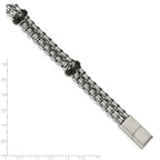 Black IP-Plated Men's Bracelet in Stainless Steel