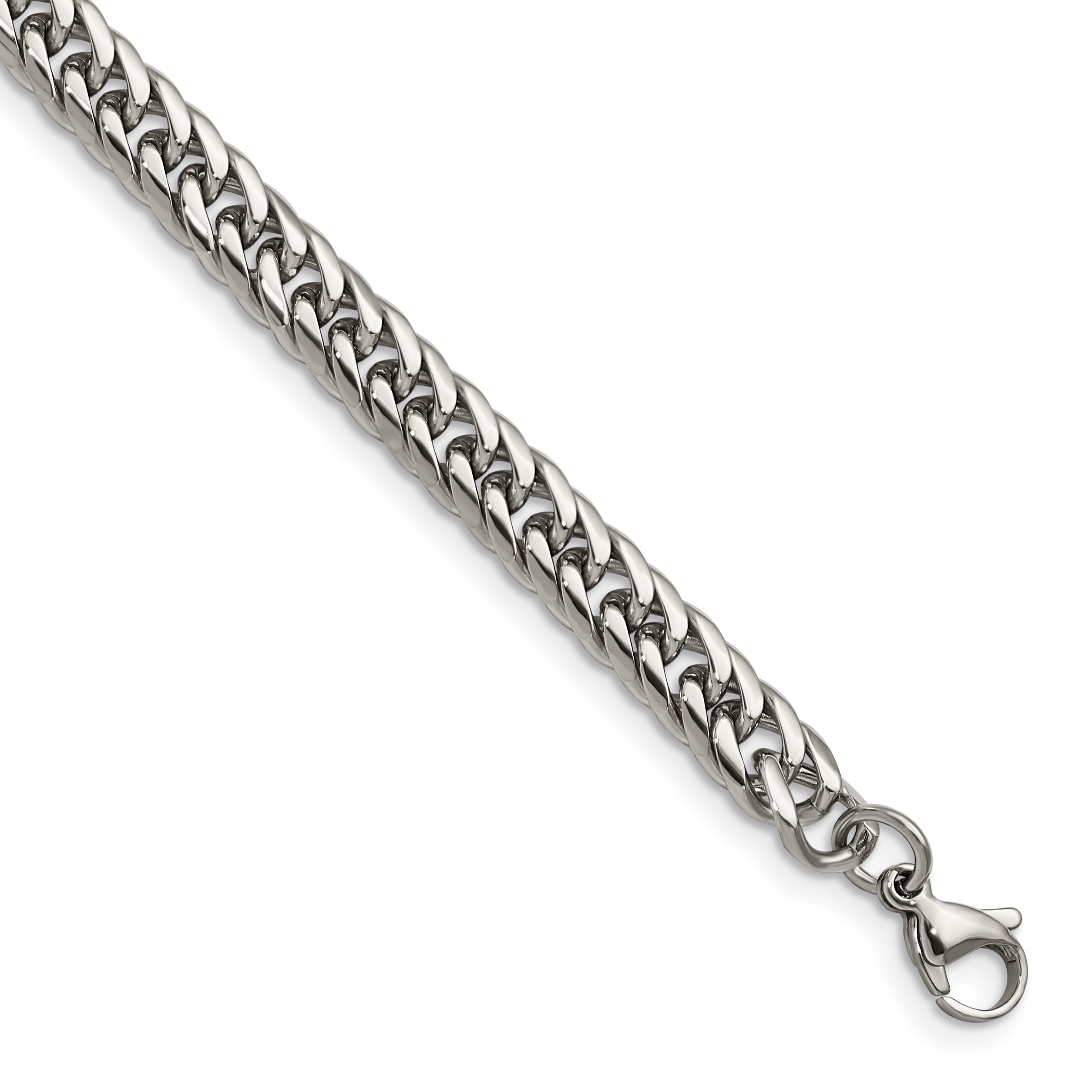Chisel Stainless Steel Polished 9 inch Double Curb Chain Bracelet Main image