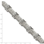 Brushed & Polished Link Bracelet in Stainless Steel