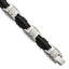 Stainless Steel Brushed and Polished Black IP-plated 8.25in Bracelet