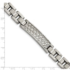 Stainless Steel Brushed and Polished Weaved Pattern 8.5in ID Bracelet