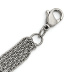 Polished Oval Multi-Chain Bracelet in Stainless Steel
