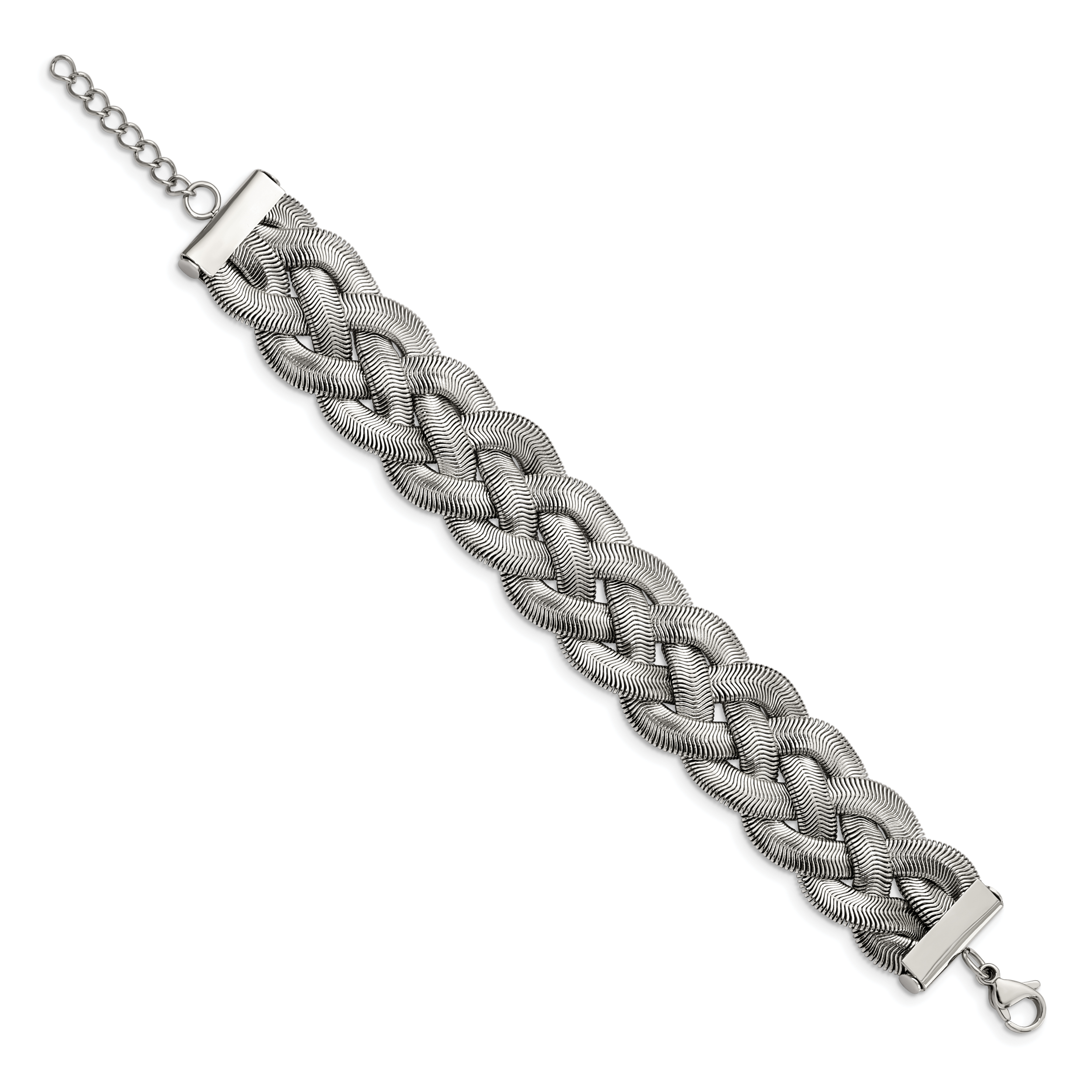 Braided Mesh Bracelet in Stainless Steel