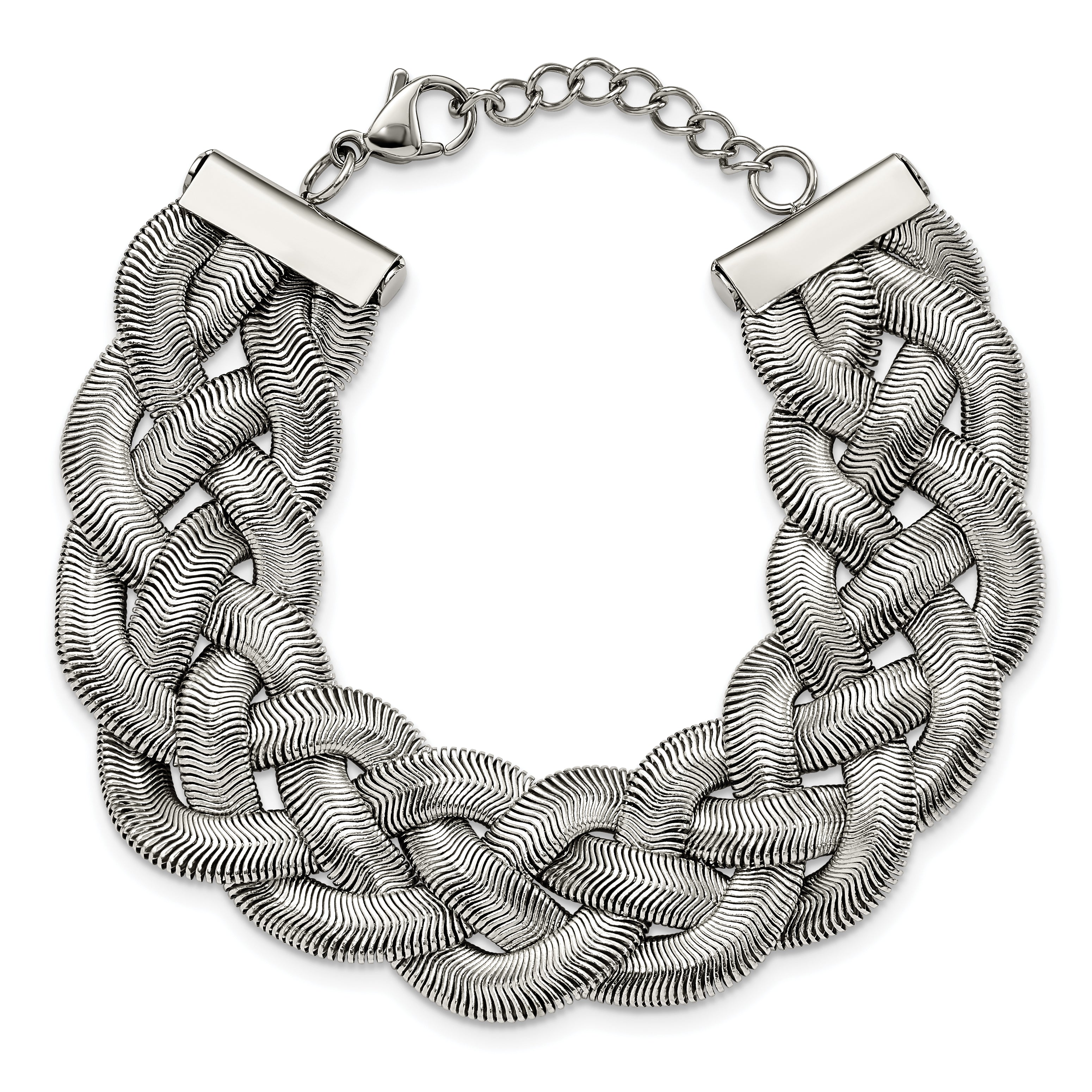 Braided Mesh Bracelet in Stainless Steel
