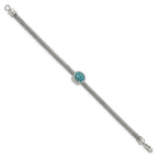 Blue Crystal Bracelet in Stainless Steel