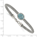 Blue Crystal Bracelet in Stainless Steel
