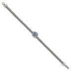 Blue Crystal Bracelet in Stainless Steel