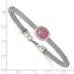 Pink Crystal Bracelet in Stainless Steel