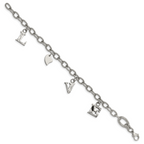 LOVE Charm Bracelet in Stainless Steel