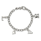 LOVE Charm Bracelet in Stainless Steel