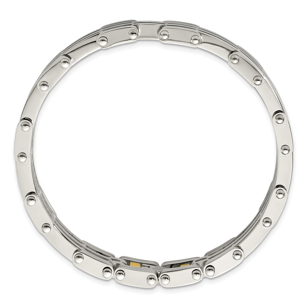 Polished Link Bracelet in Stainless Steel