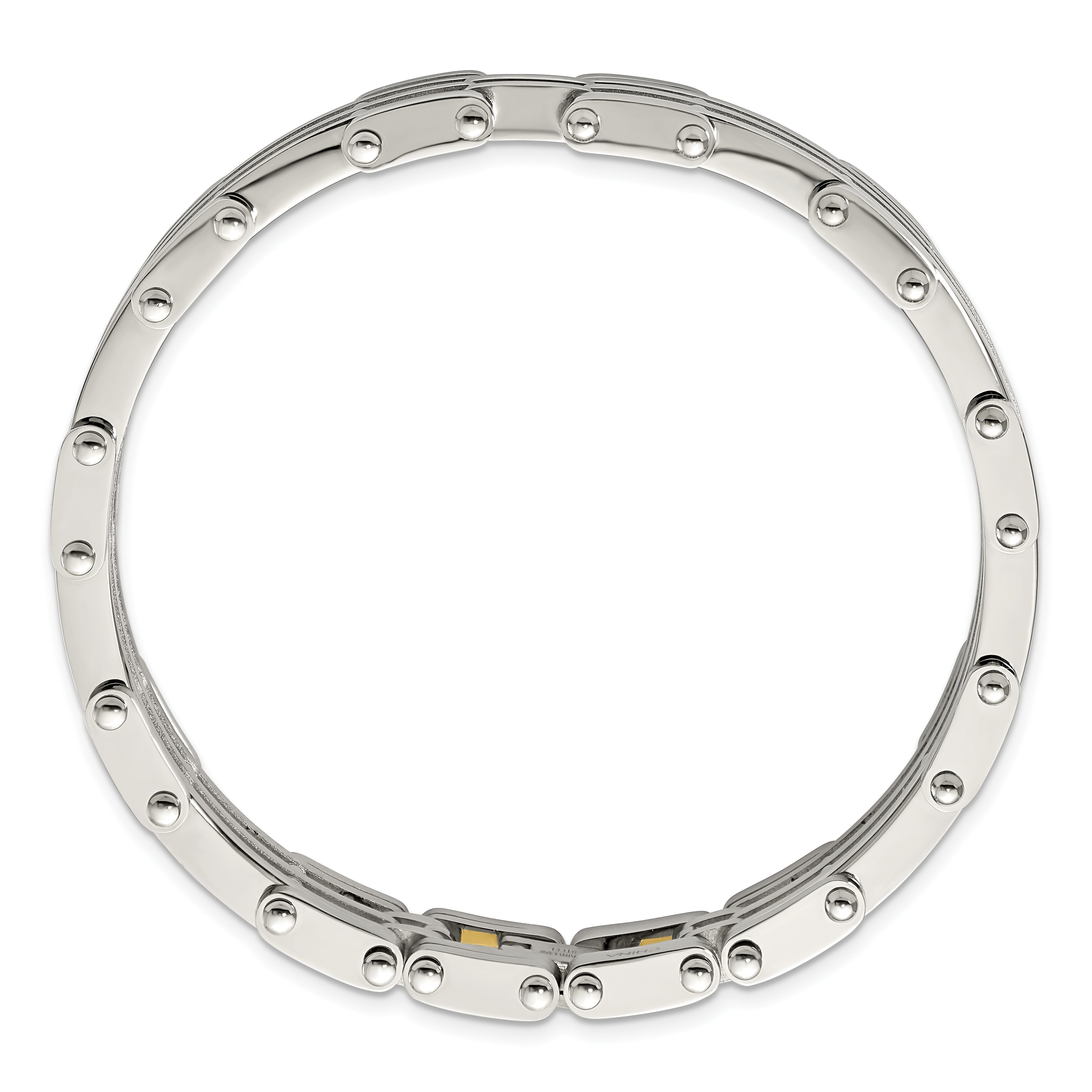 Polished Link Bracelet in Stainless Steel
