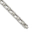 Chisel Stainless Steel Brushed and Polished 8.5 inch Open Cross Link Bracelet