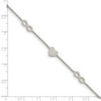 Heart & Infinity Bracelet in Stainless Steel