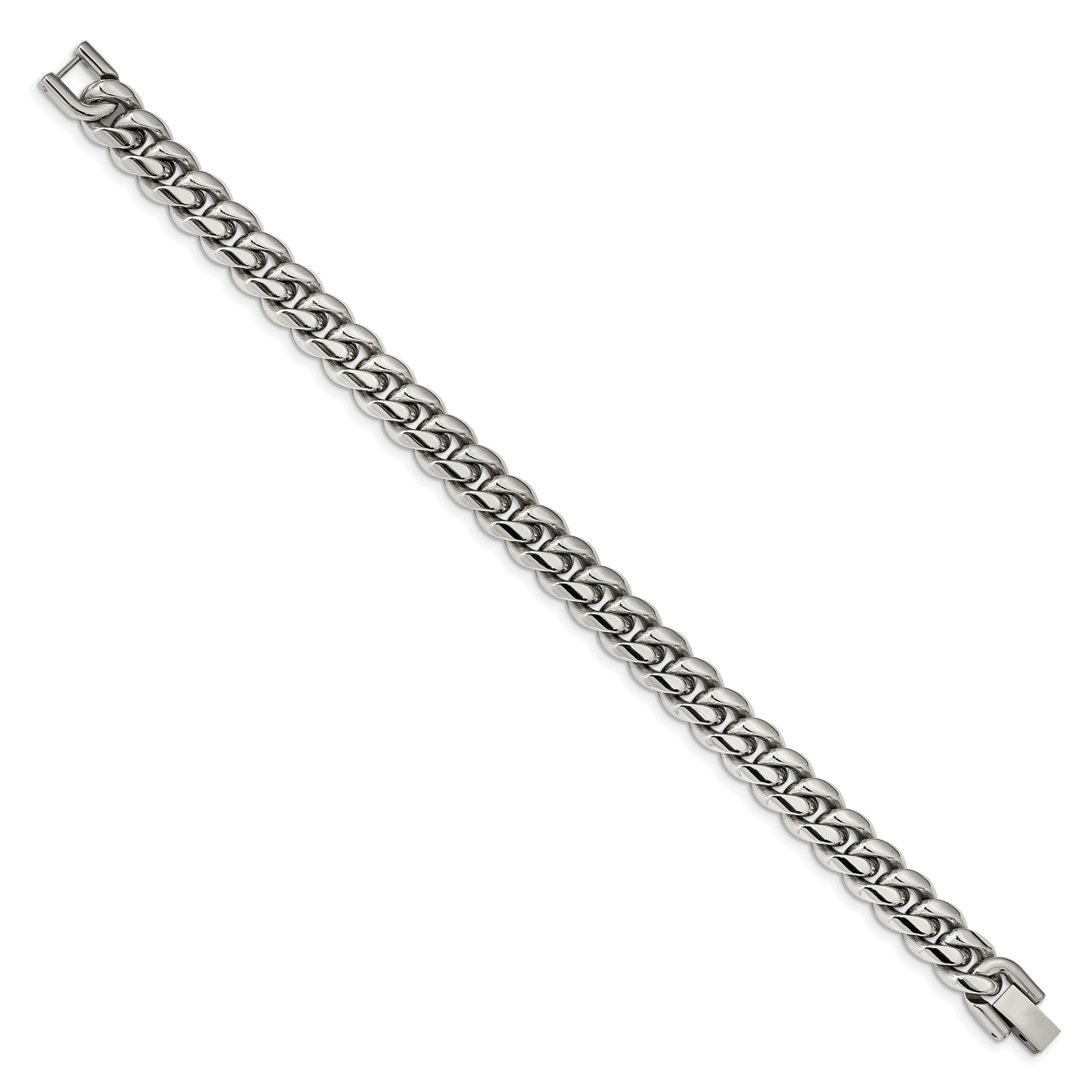Chisel Stainless Steel Polished 8.25 inch Curb Bracelet Secondary image