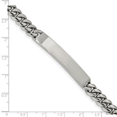 Chisel Stainless Steel Polished Curb Chain 8.25 inch ID Bracelet - 8.25