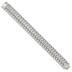 Heavy Link Bracelet in Stainless Steel, Brushed & Polished